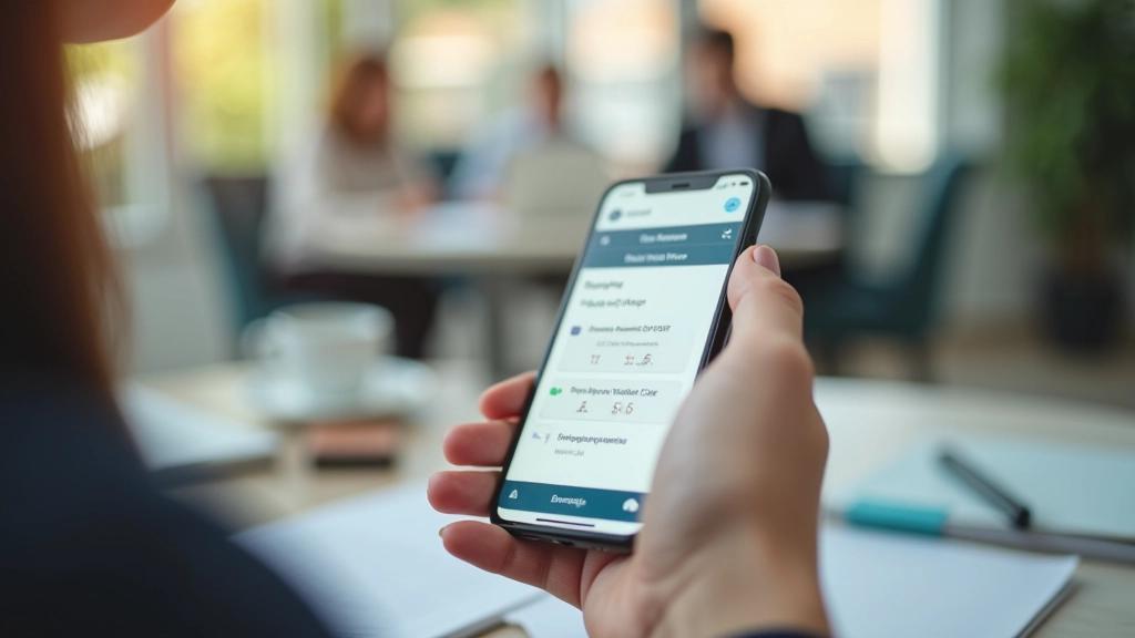 Mobile banking app open on smartphone showing account transfer screen with savings account highlighted